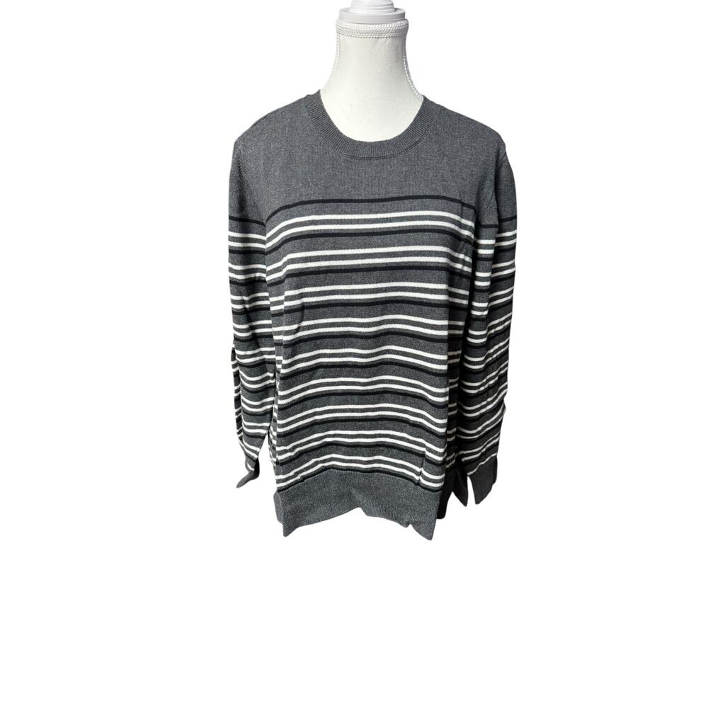 Gray Sweater w/ Stripes sz XXL